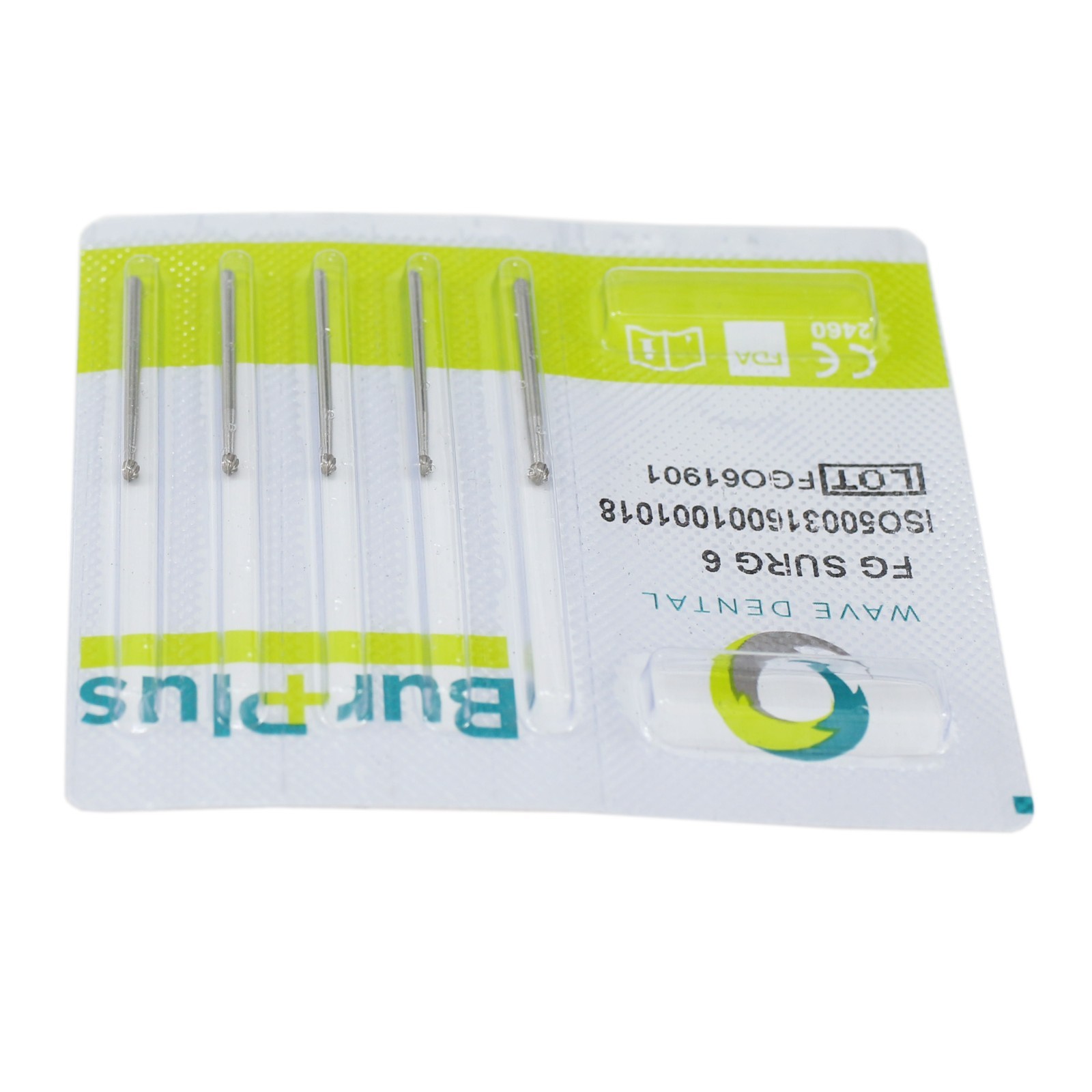WAVE Dental Surgical Round Burs FG SURG 6 Long 25mm High Speed Carbide MIDWEST