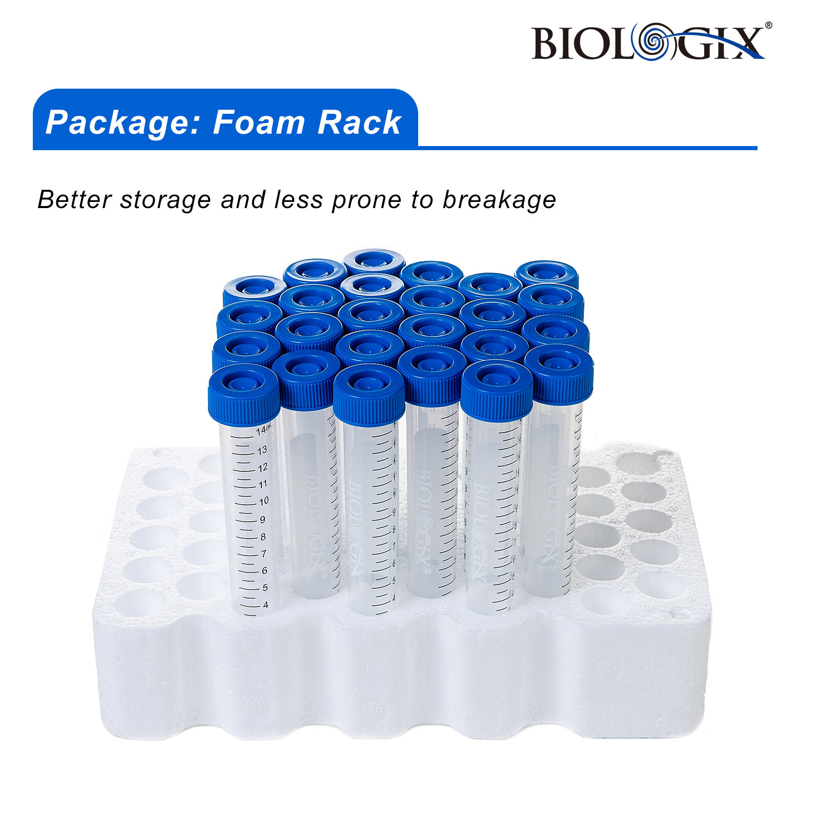 15ml Conical Centrifuge Tubes, Sterile Plastic Test Tubes with Screw Cap