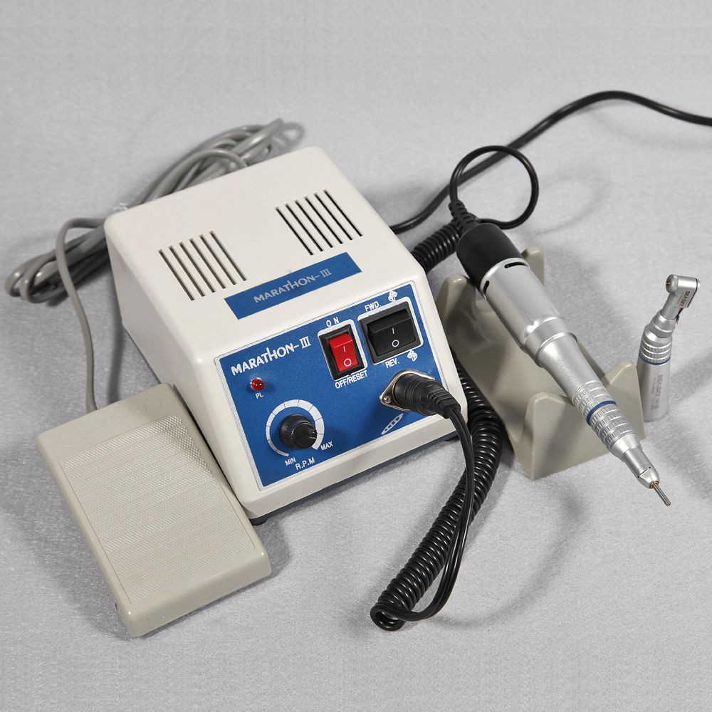 Dental Lab Marathon Polisher Electric Micromotor & Contra angle Prophy Cups GIFT
