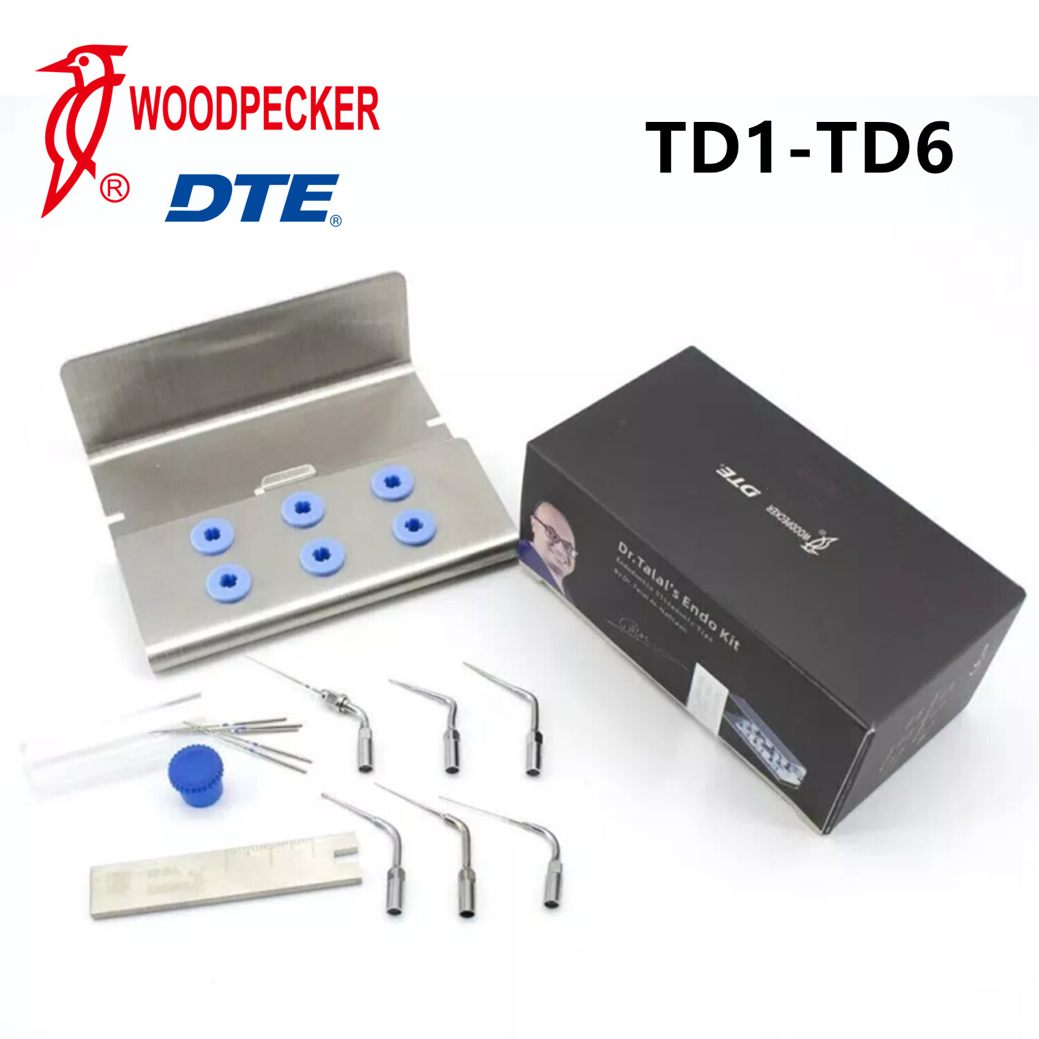 Woodpecker Dr Talal’s Endo Kit Endodontic Ultrasonic Scaler Tips Kit Set TD1-TD6