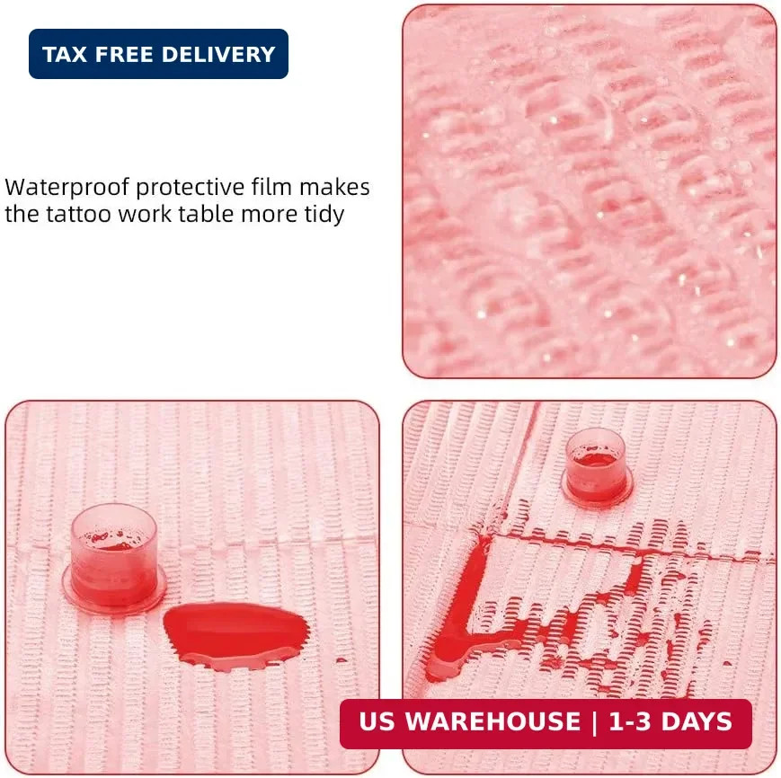 Disposable Dental Bibs,JimKing Tattoo Table Covers, 3-Ply Waterproof for Nail Sa