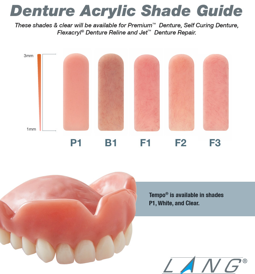 Lang Jet™ Tooth Shade Self Curing Acrylic Resin Crowns Bridges 1lb Shade 59/B1
