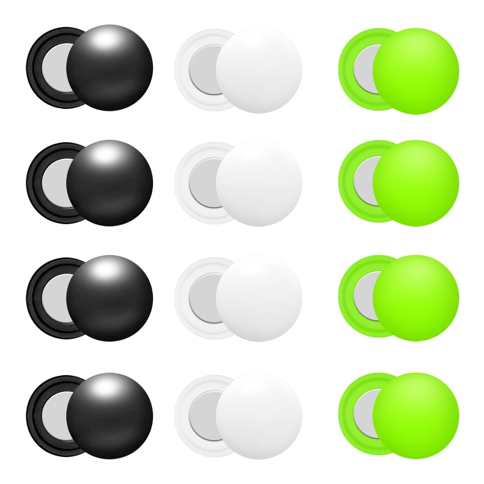 12Pcs Marathon Running Bib Clips Number Holder Race Black white green