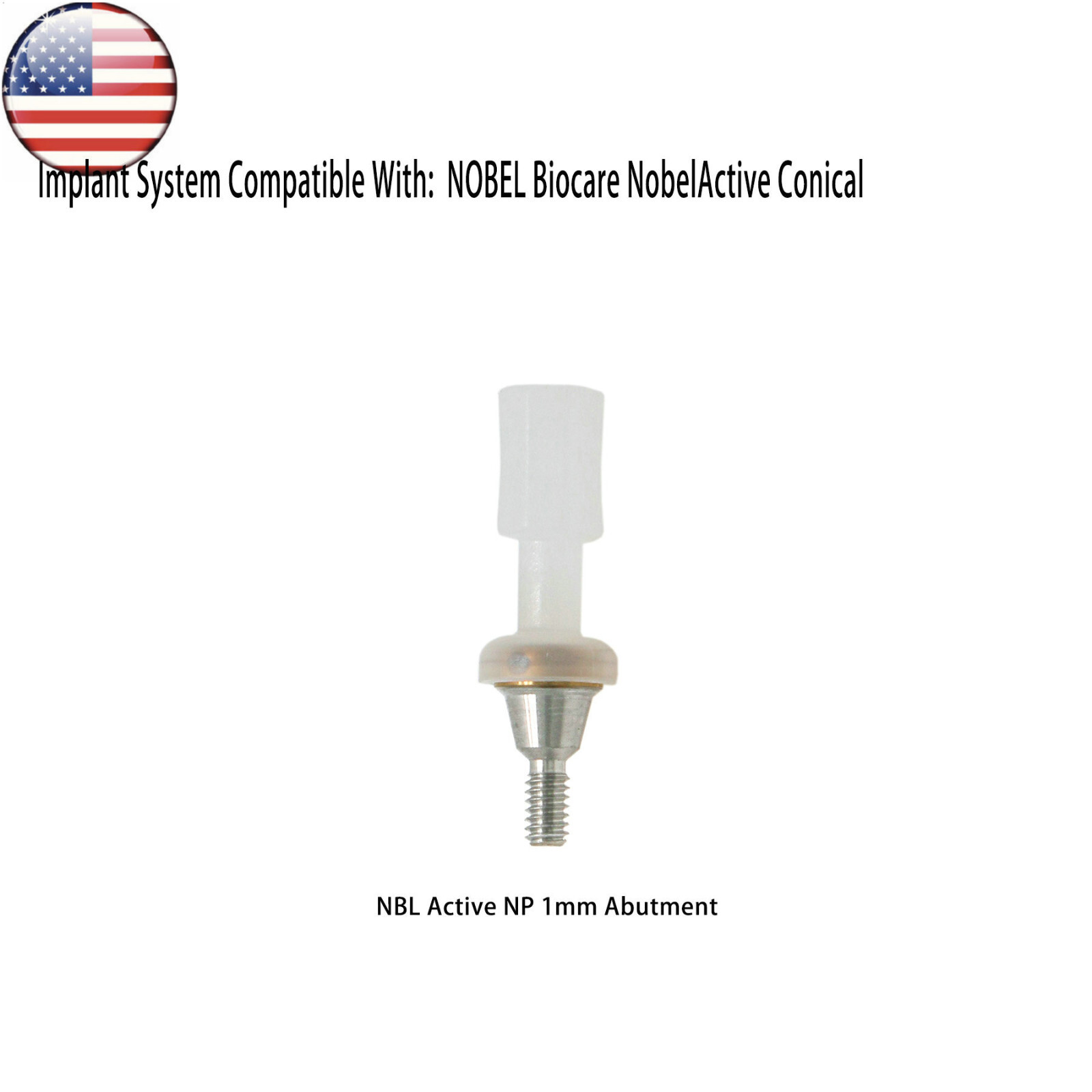 Locator Abutment for Nobel Active Biocare Conical Connection NP/RP 1-5mm Height