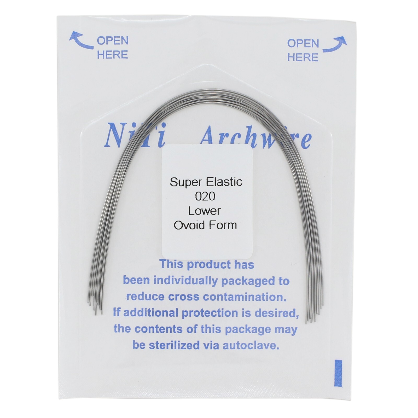 Dental Orthodontic Elastic Niti Arch Wire Round Ovoid 012 014 016 18 Upper Lower