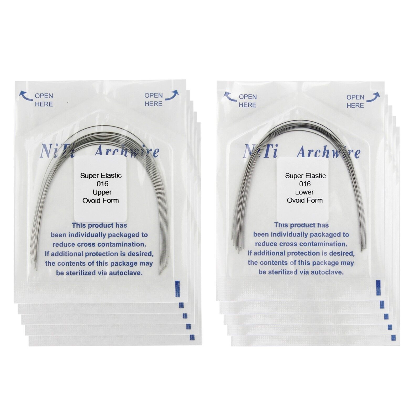 Dental Orthodontic Arch wire Ligature Ties Niti Elastic Ovoid Form Rubber Bands