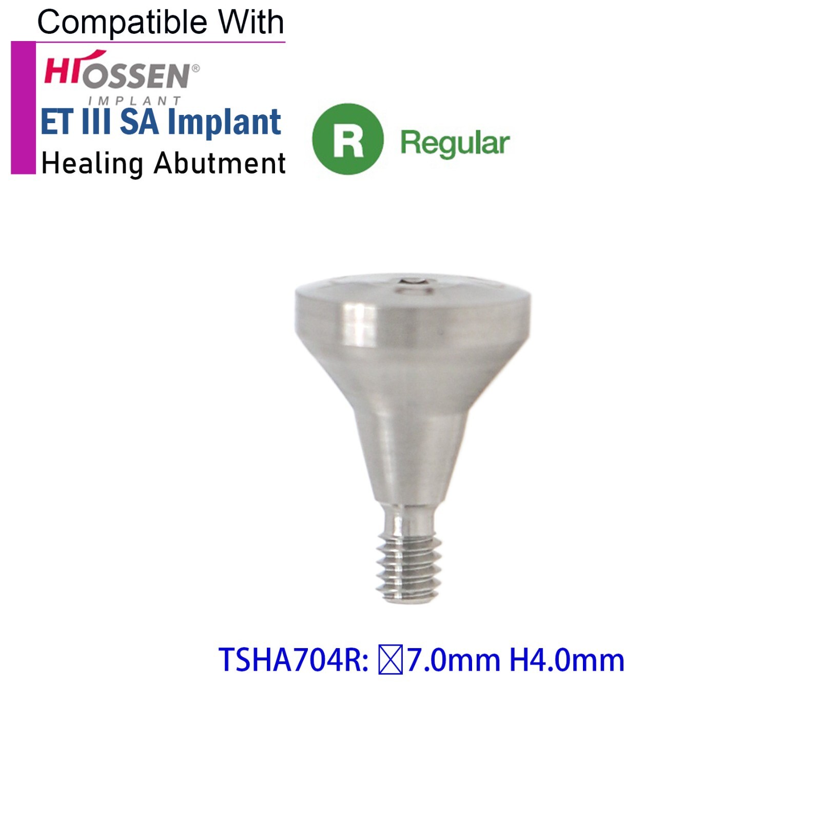 Dental Healing Abutment Cover Screw Regular Platform Fits Osstem Hiossen