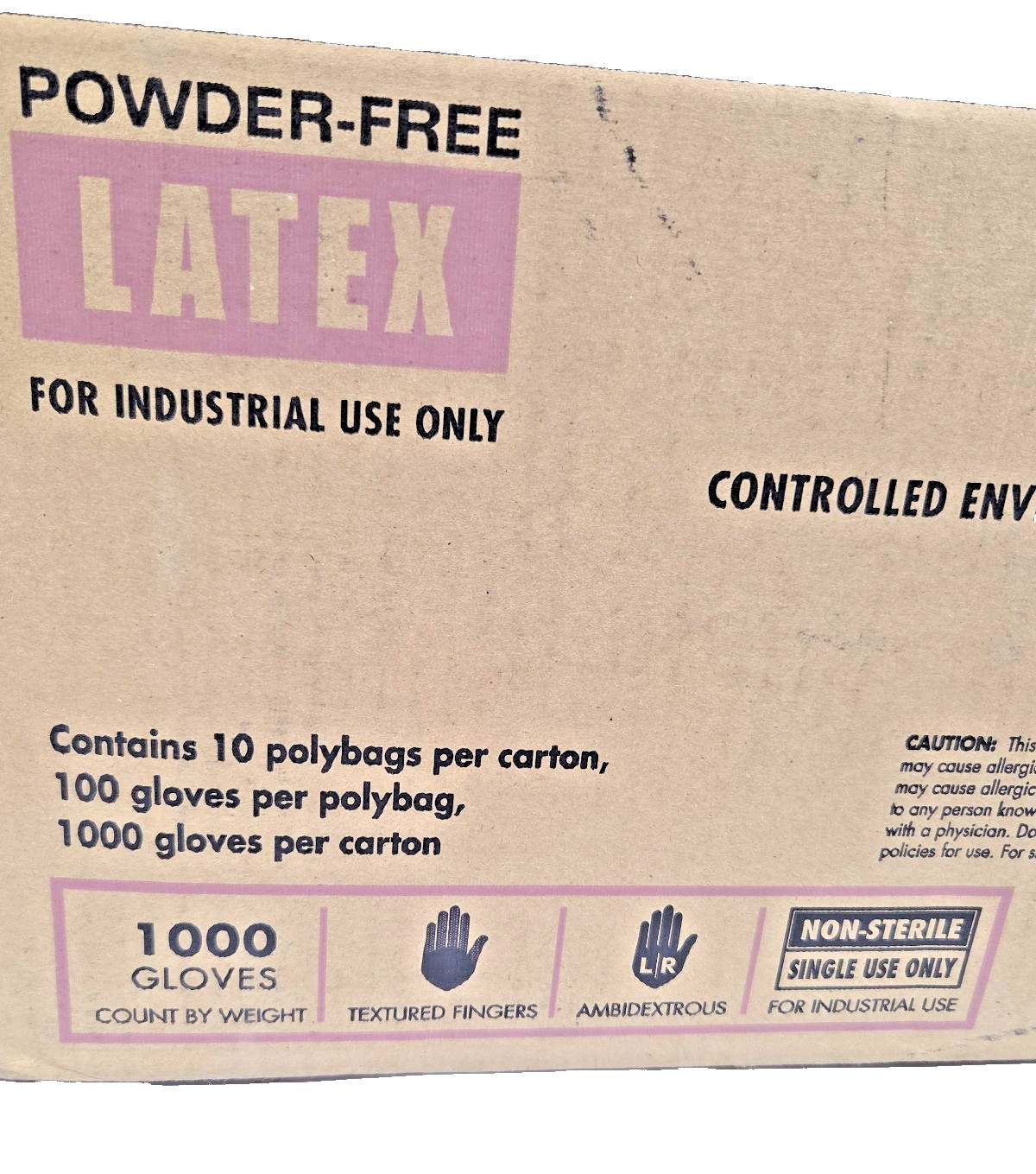 Microflex Powder-Free Latex Ambidextrous Gloves CE5-512-S Size Small Box of 1000