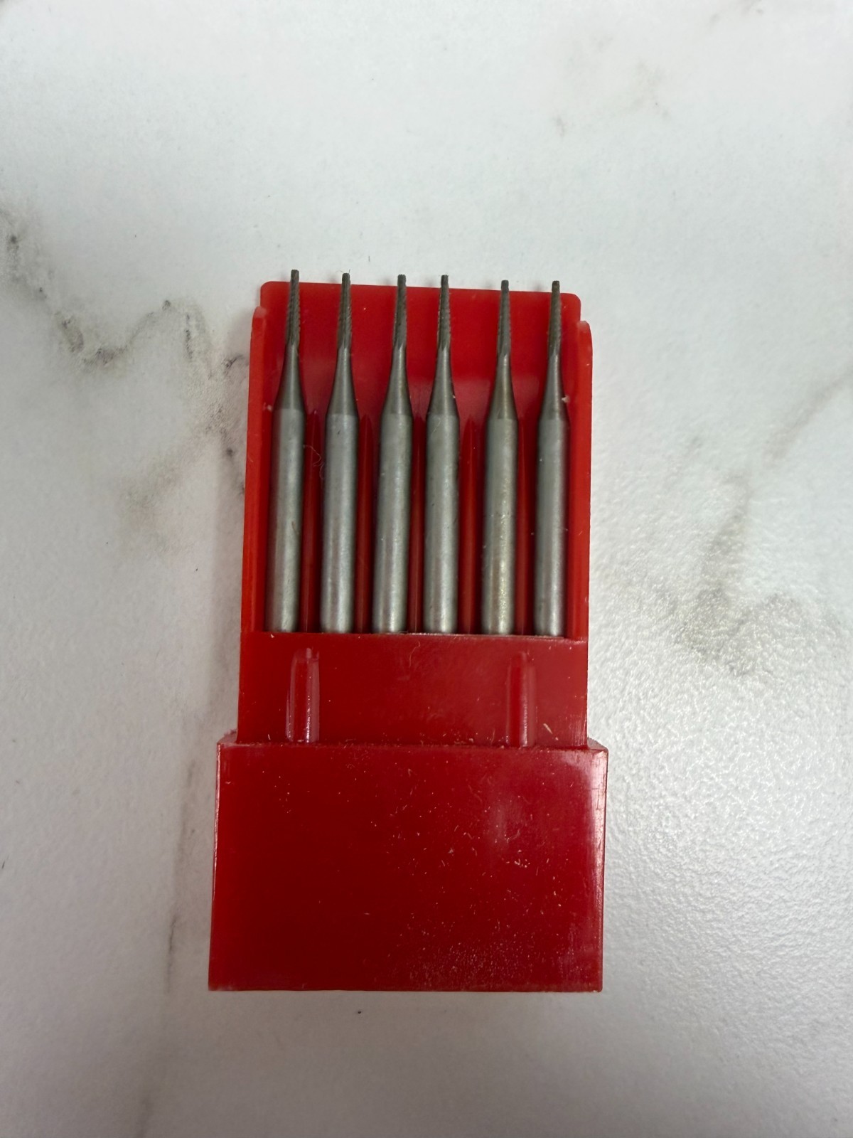 Vintage Emesco Vanadium Steel Burs – German-Made HP Tapered Fissure Smooth-Cut