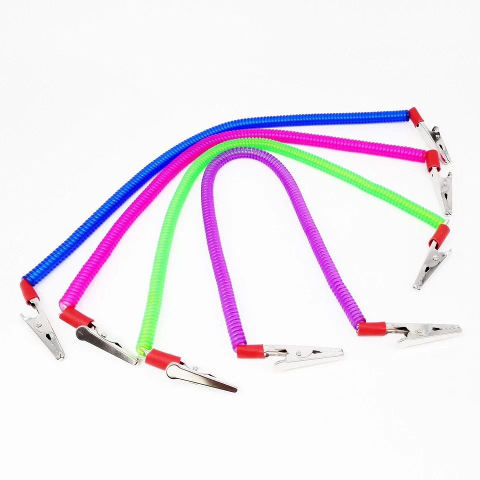 4 Pcs Dental Silicone Bib Clips Crocodile Chain Holders Cord Napkin Flexible