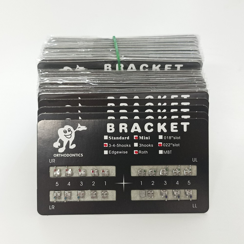 Dental Orthodontic Metal MIM Monoblock Brackets Mini Roth 022 Slot 345 hooks