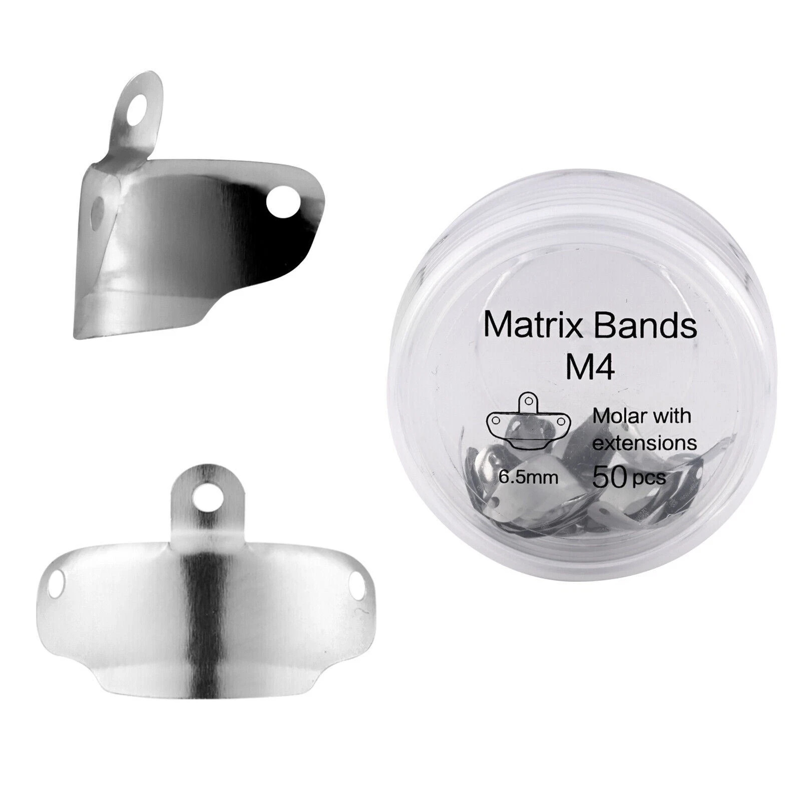 50 Pcs/Box Dental Sectional Contoured Matrice Refill Metal Matrix Bands M4 Type