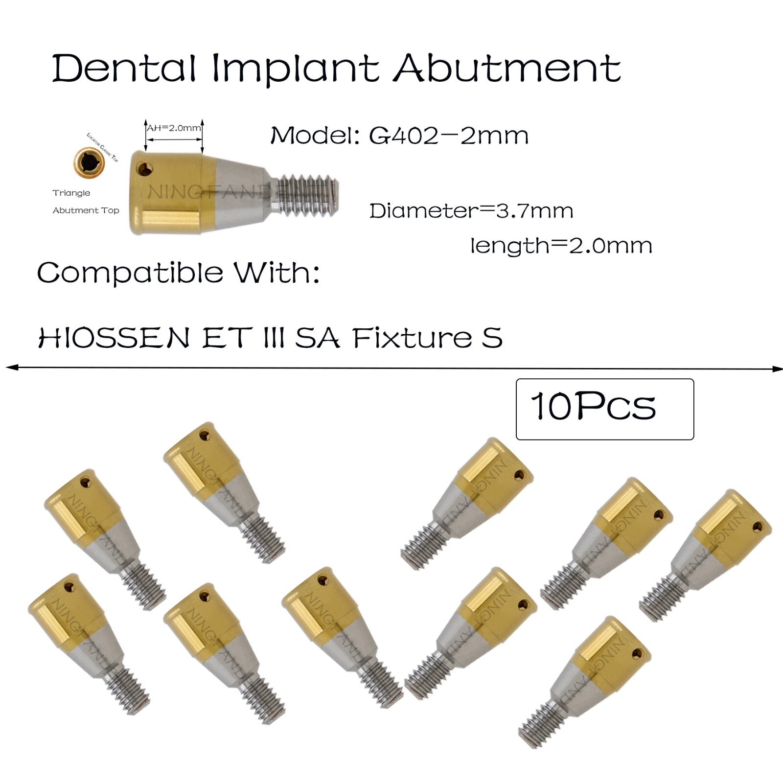 Implant Locat0r System Abutment 1-7.0mm GH For HIOSSEN ET III SA Ø3.7 Standard