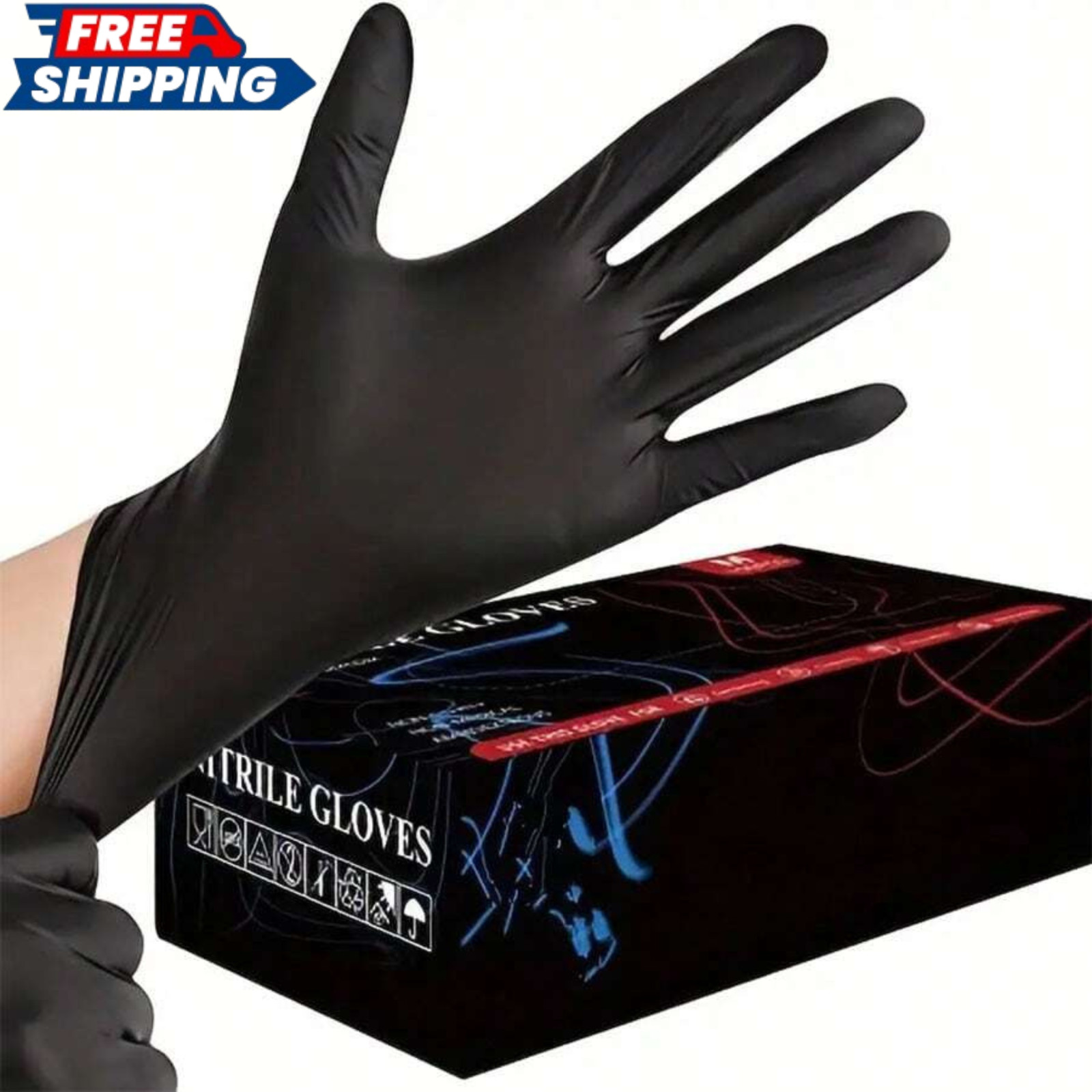10 Pcs Disposable Nitrile Gloves M-Size Thick Powder Free Gloves for Men & Women