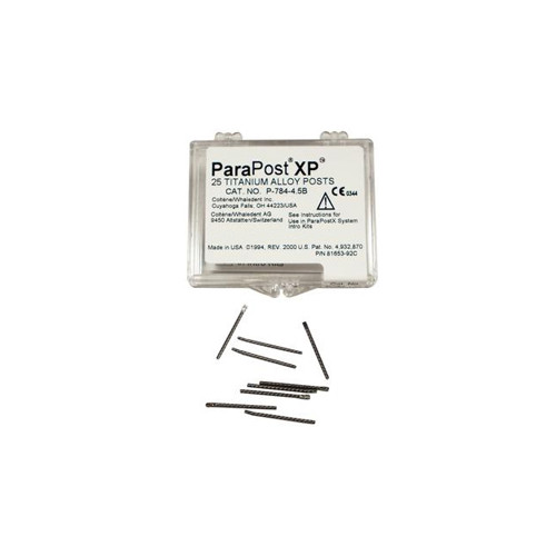 Coltene Whaledent P784-4.5 ParaPost XP Titanium Alloy Posts .045″ Blue 10/Pk