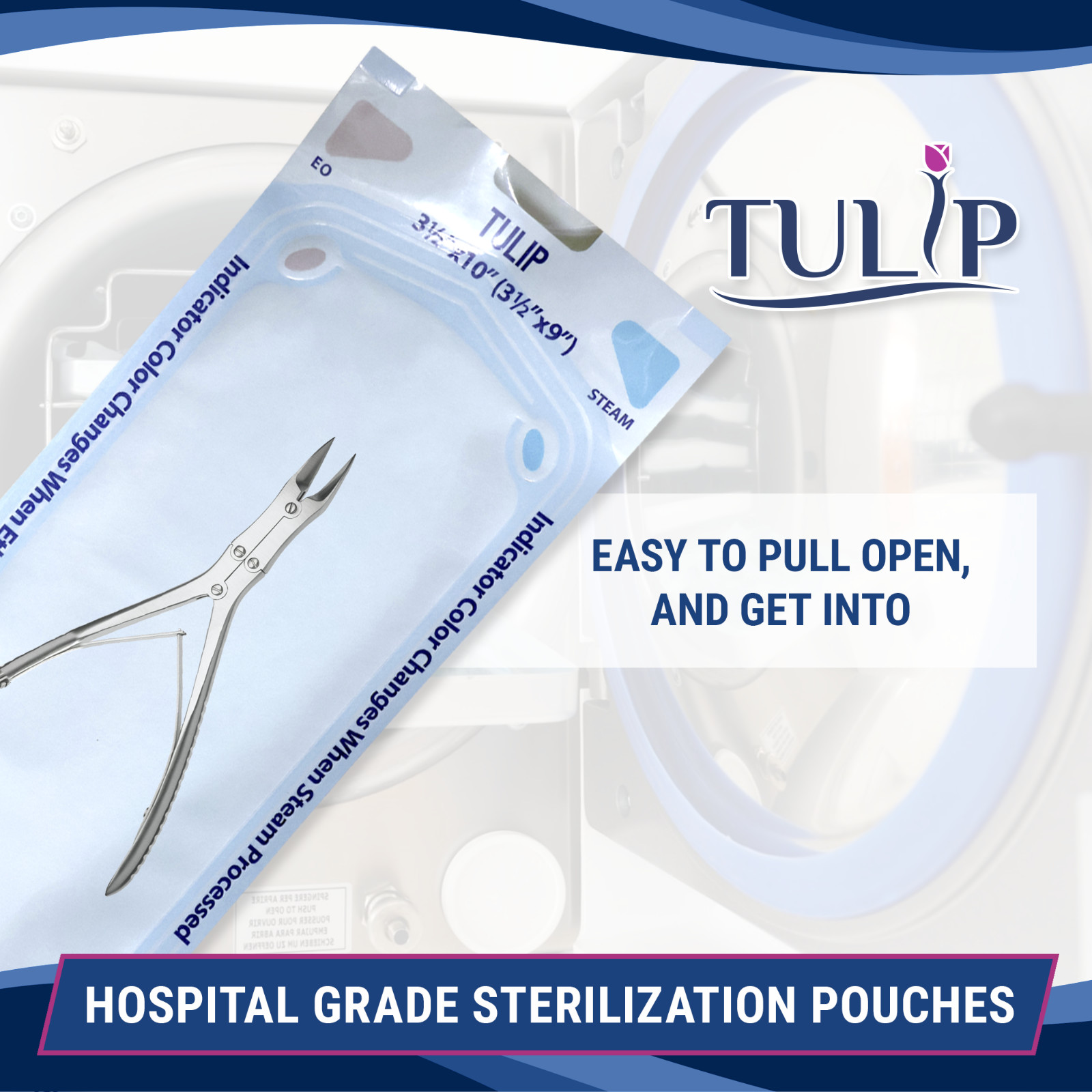 400 Sterilization Pouches 3.5″ x 10″, Nail Bags for Sterilizer Sterile Autoclave