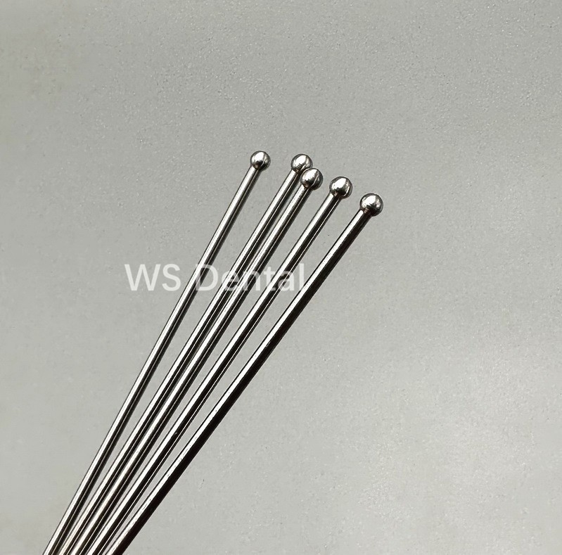 10Pcs Dental Ball Retainer J Clasp Oblique Clasps Bars Ball-Type 0.7/0.8/0.9/1.0