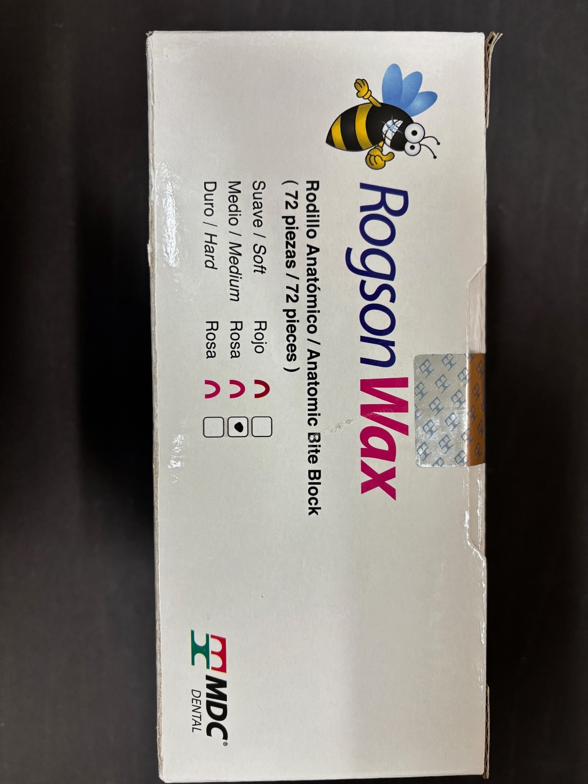 [ MDC ] Rogson Base Plate Pink (Medium/Hard) Wax, ANATOMIC U SHAPED BITE BLOCKS
