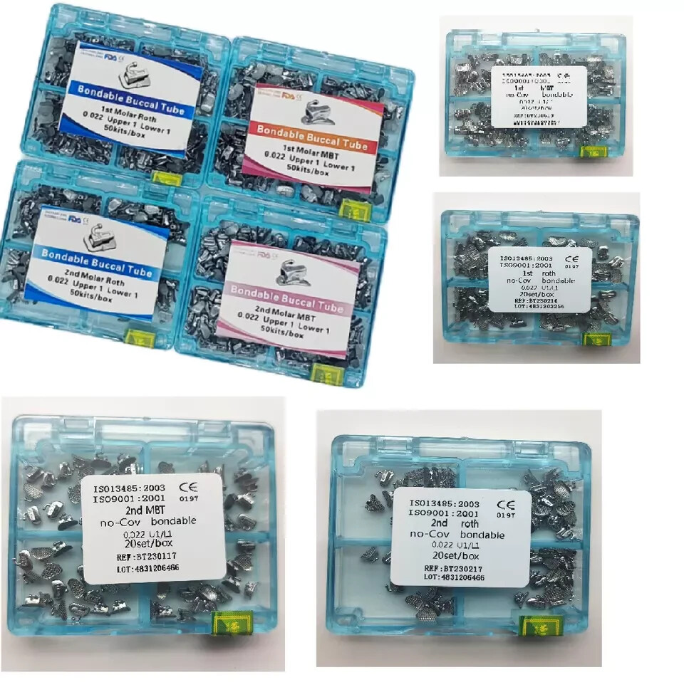 Dental Orthodontic Buccal Tubes 1st 2nd Molar Tube Roth MBT 022 Bondable