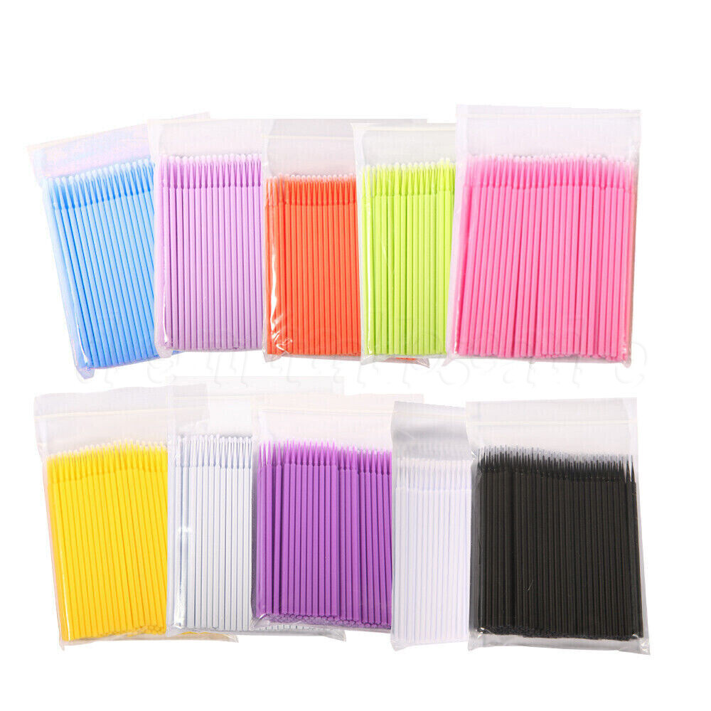 New Disposable Micro Brush Swab Applicators Eyelash Extension Mascara Wands