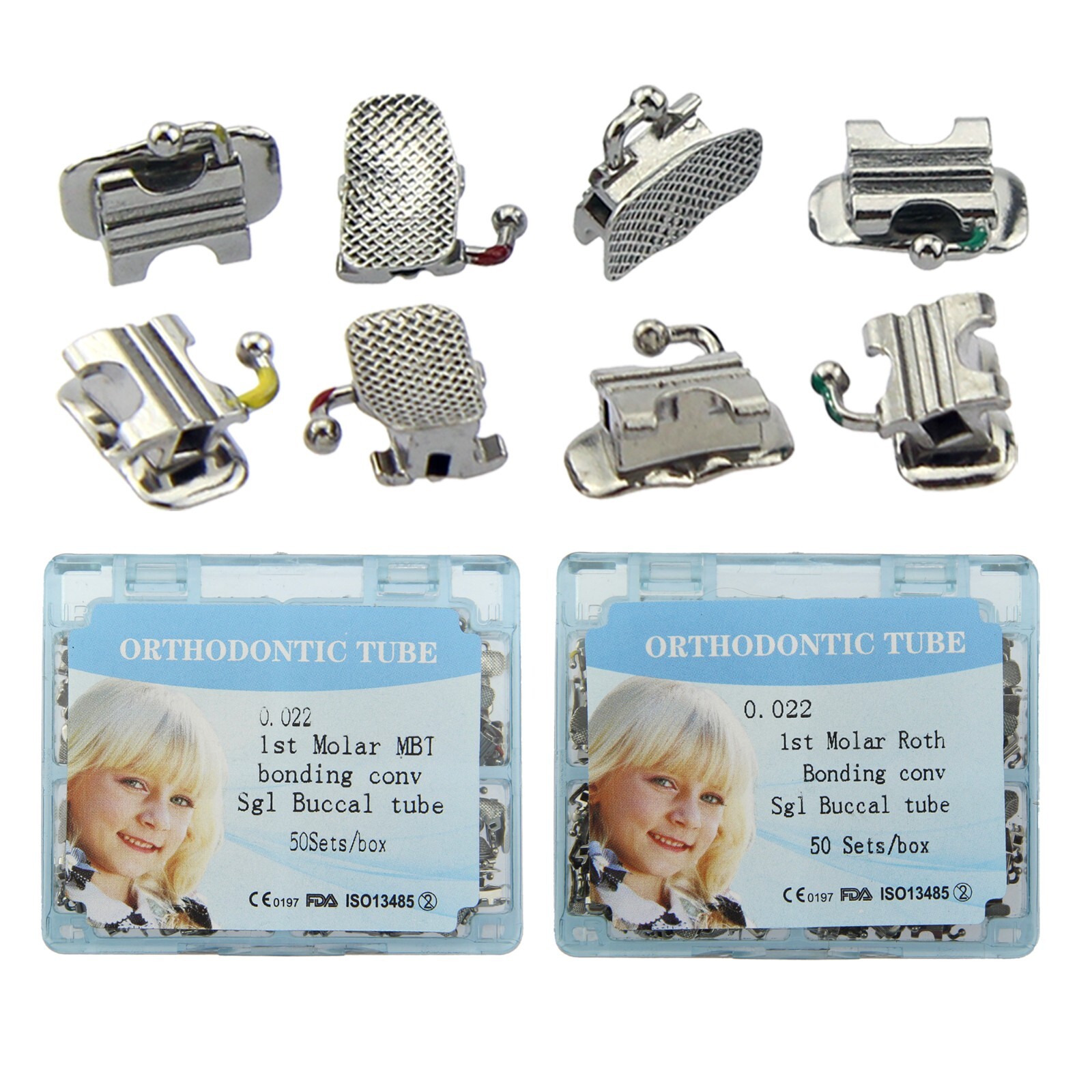 tubos de ortodoncia Dental Orthodontic Molar Tubes Buccal Tube Roth MBT 022 1st