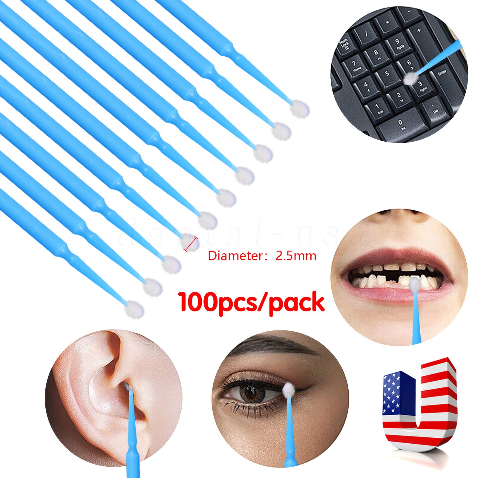 Micro Brushes Applicators Microbrush Dental (Regular, Fine, Super Fine) USA