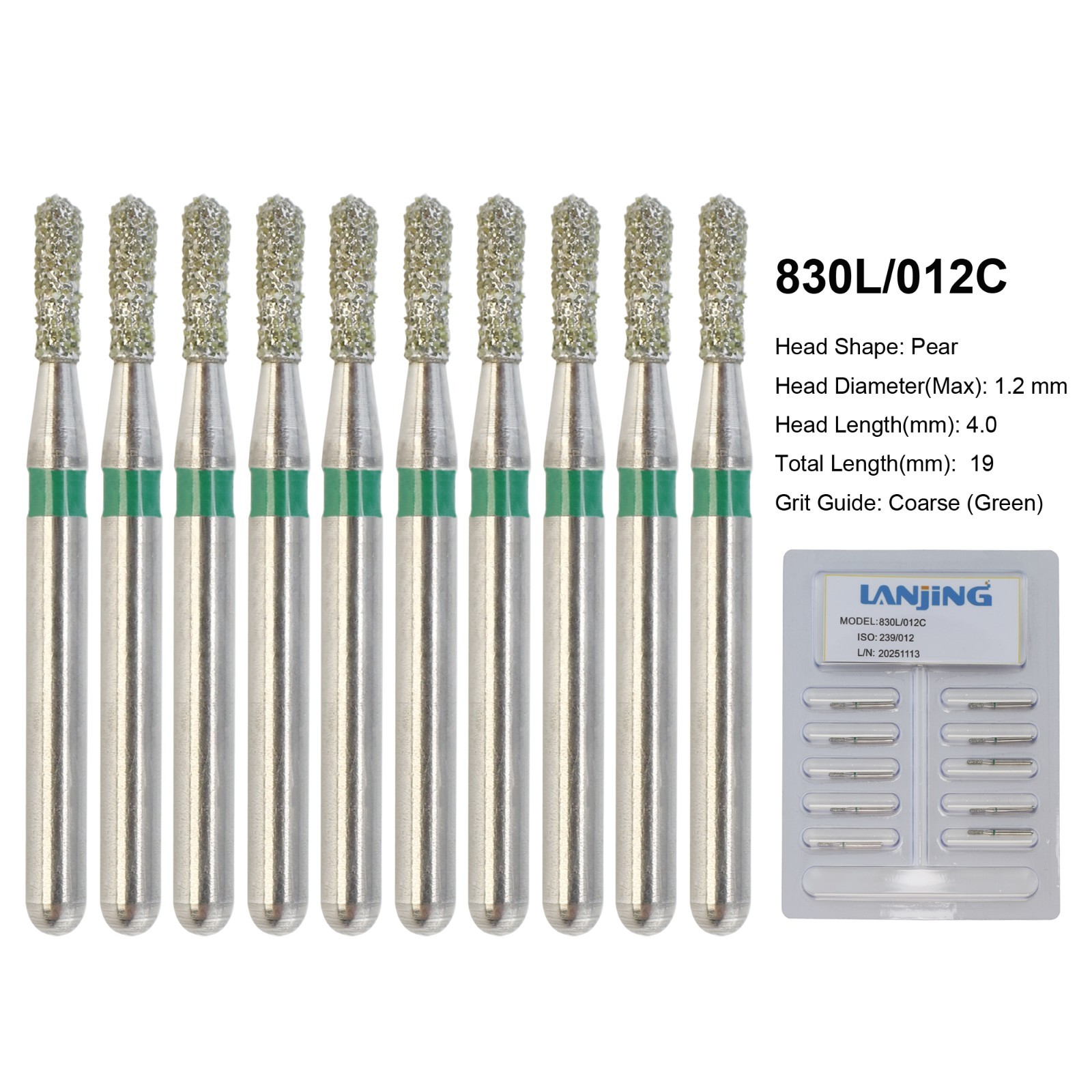 Wave Dental Carbide Bur FG 330 245 557 Pear Diamond Bur 830/008 010 High Speed