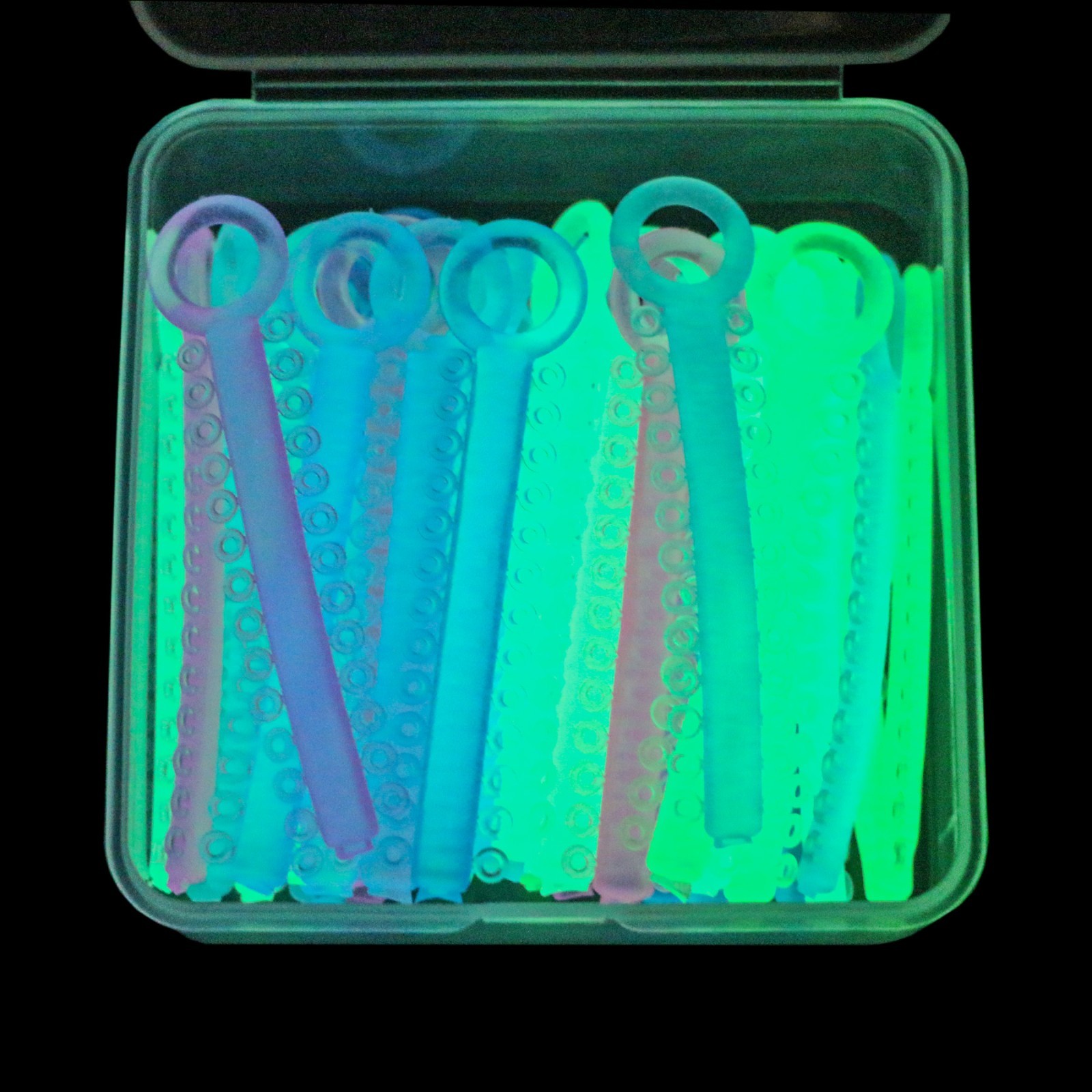 Glow in The Dark Ortho Rubber Bands Fun Colorful Elastic Ligature Tie for Braces