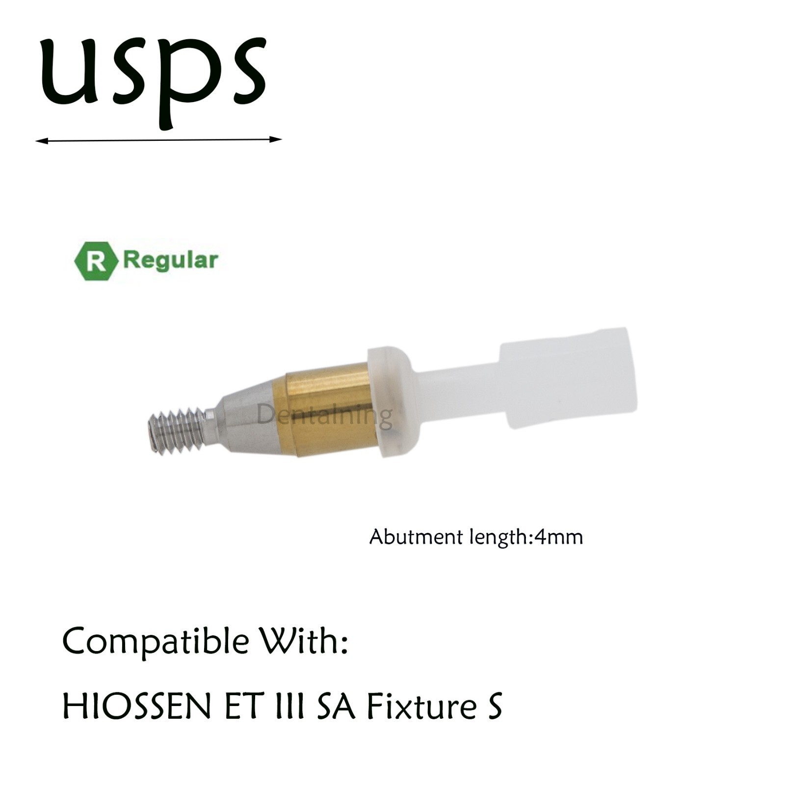 US Hiossen overdenture locator abutment Regular 3.7mm Fits 3/4/5.0mm