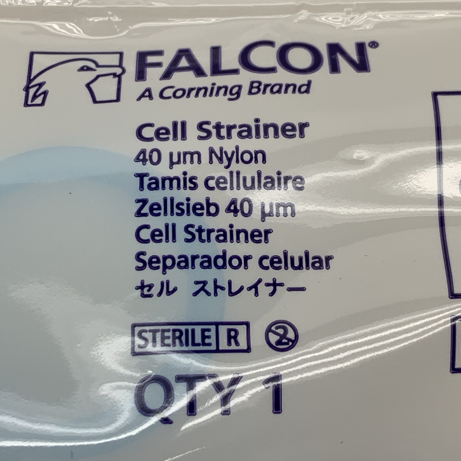 (50-Pack) Falcon 352340 Sterile Cell Strainer 40µm Nylon, Blue, Sterile