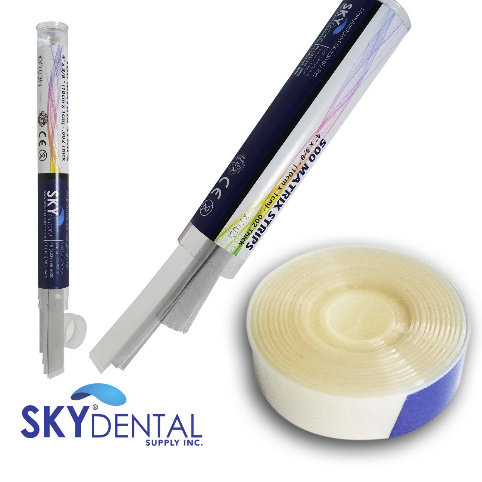 Dental Mylar .002 Thick Matrix Clear Strips Tube of 100/ 500/1000 or 45″ roll