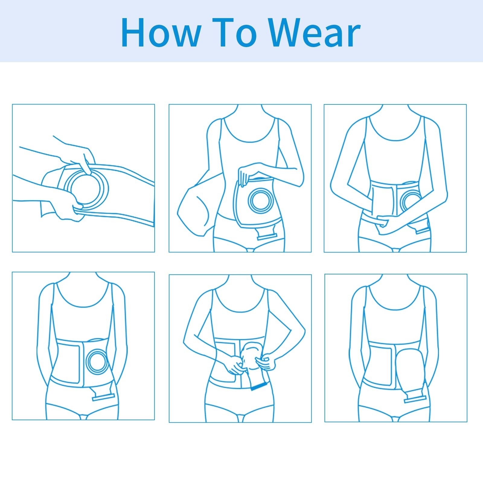Adjustable Ostomy Support Belt for Men & Women, Breathable Abdominal Binder w…
