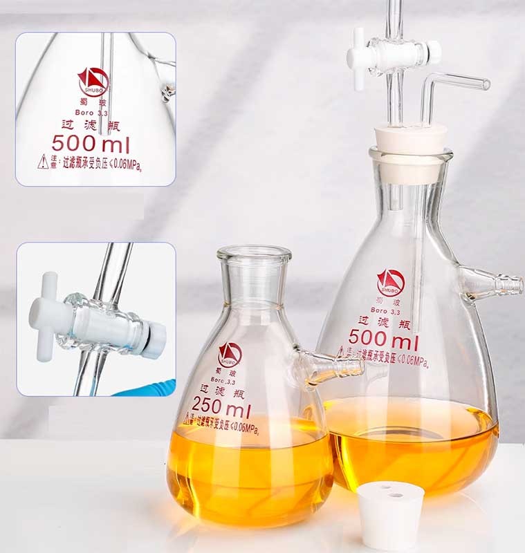 Lab Supply Glass Buffer Bottles 250ml-5000ml Anti-Backflow Decompression ca