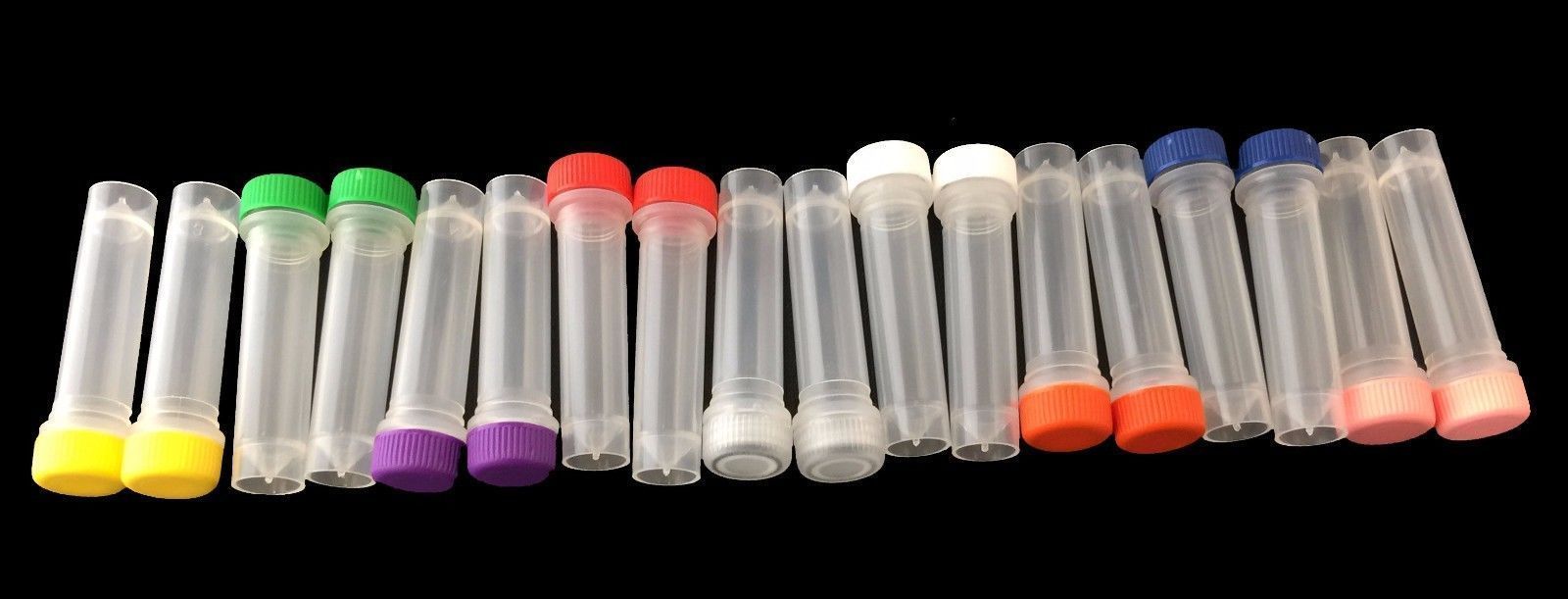 Plastic Vials Microcentrifuge Tubes Orange Lab Screw Cap Tube Lot Sample new 1ml