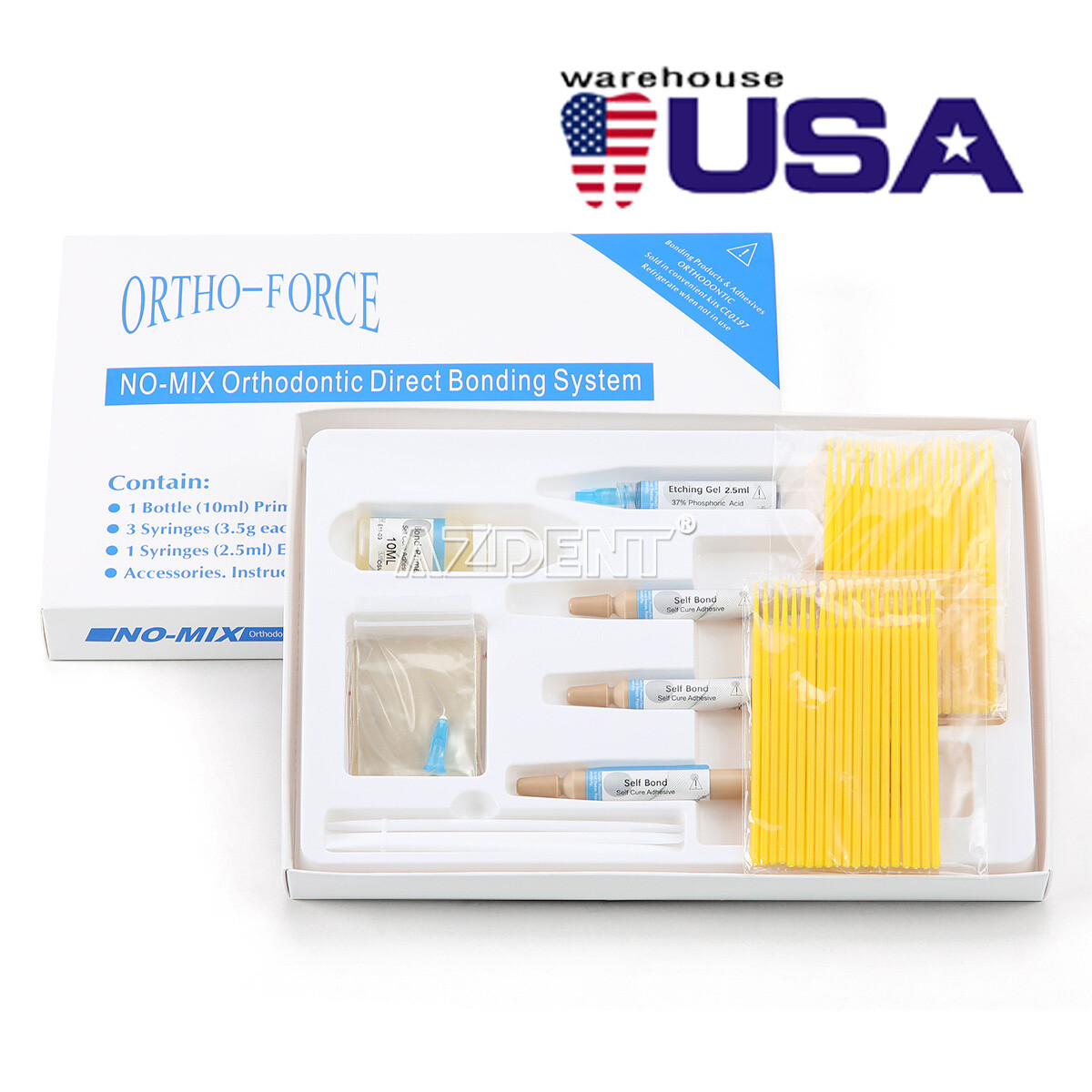 Dental Orthodontic Direct Paste Adhesive Bonding Self Curing Composite Resin Kit