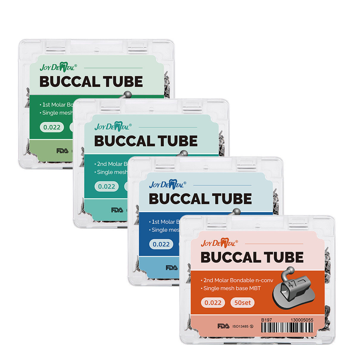 Dental Orthodontic 200Pc Buccal Tubes 1st 2nd MBT Roth 022/1000Pc Bracket Braces