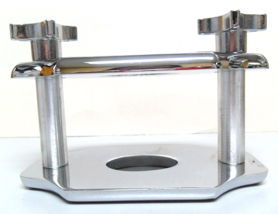 NEW DENTAL LABORATORY DENTURE RELINE JIG CHROME COATED PLATES W/ 2 POSTS