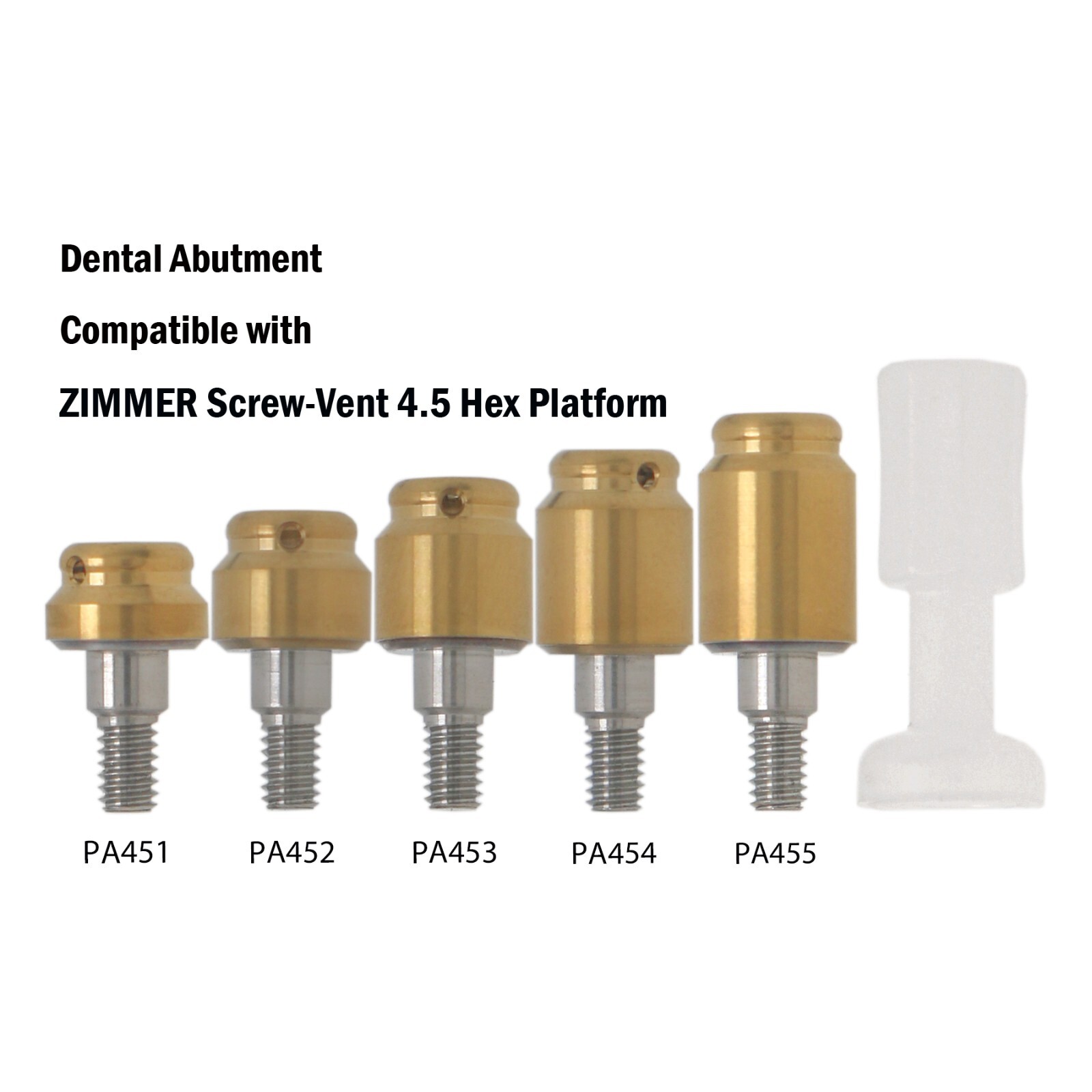 Dental Locator Abutment for Zimmer Tapered Screw-vent 4.5 Internal-Hex Implants