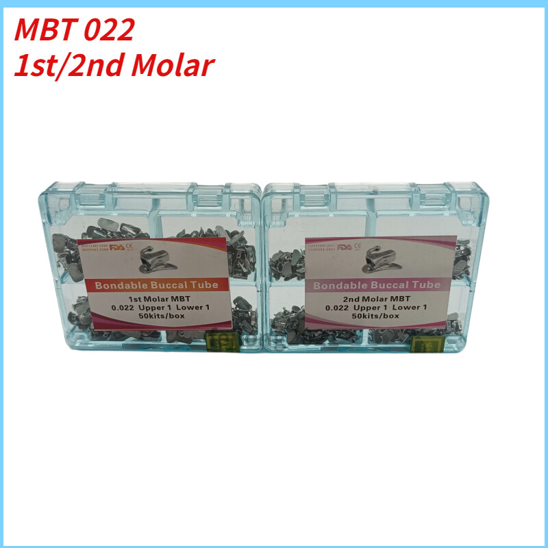 50Sets Dental Orthodontic Buccal Tube 1st 2nd Molar Roth/MBT 022/018 Mesh Base