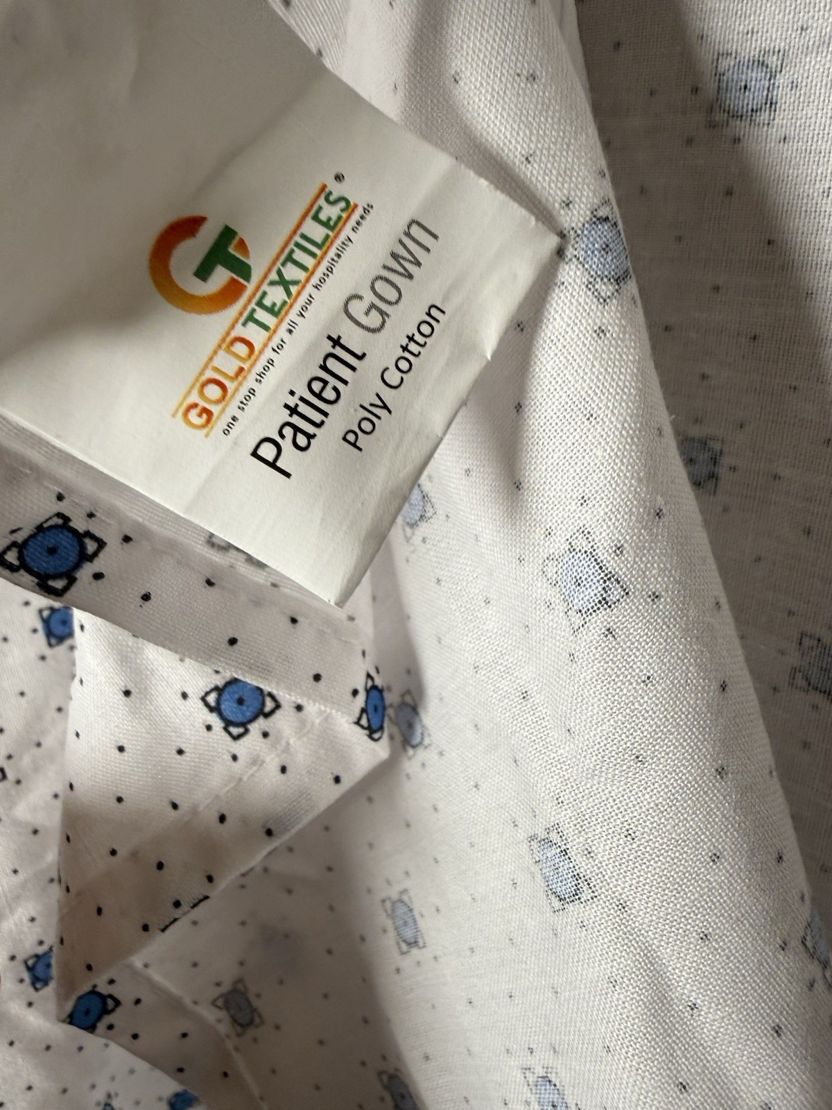 Lot Of 6 Unisex Hospital Patient Gowns with Back Tie NEW Medical Art