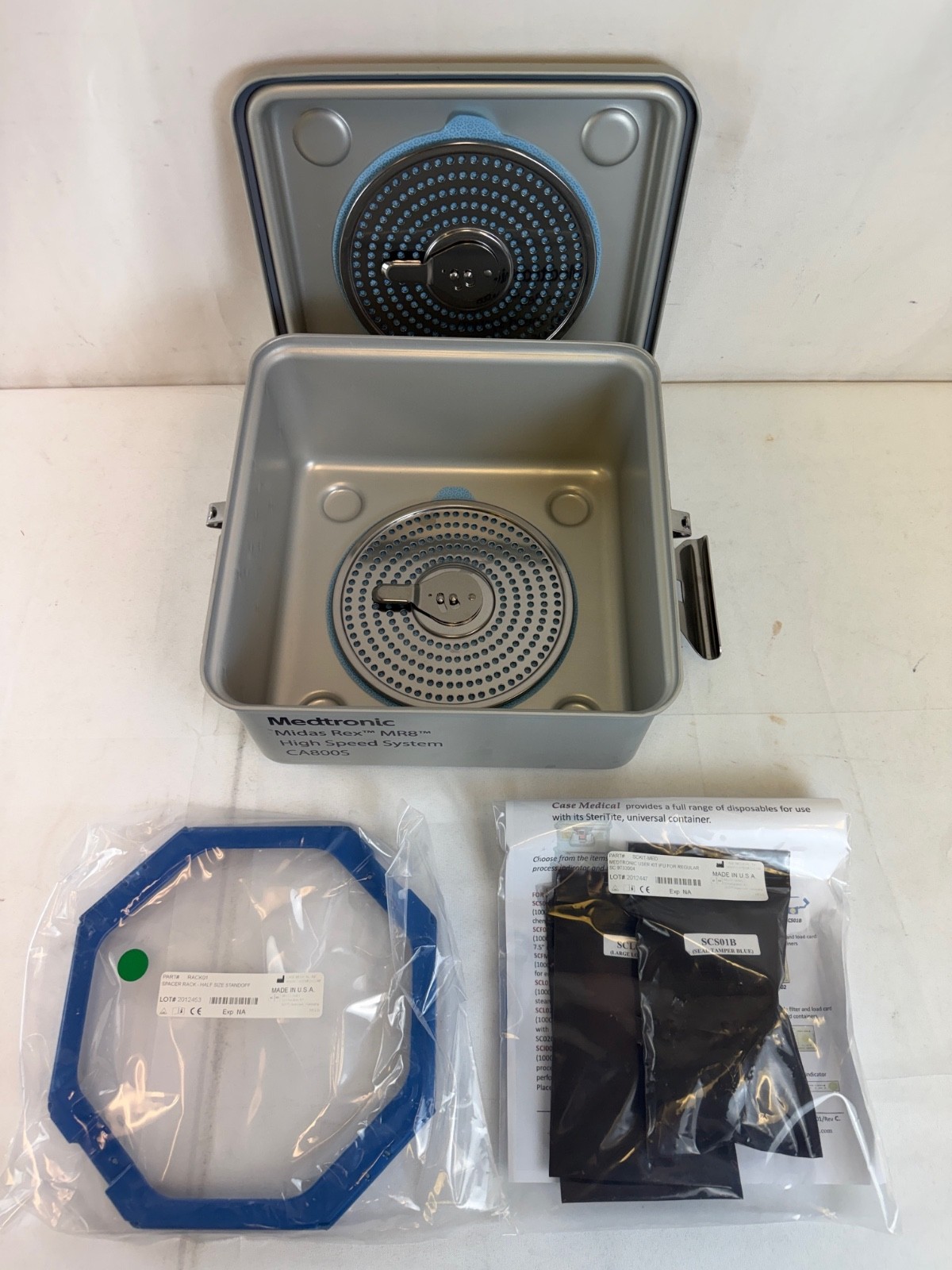 Medtronic CA800S Midas Rex MR8 Sterilization Case for Electric High Speed System