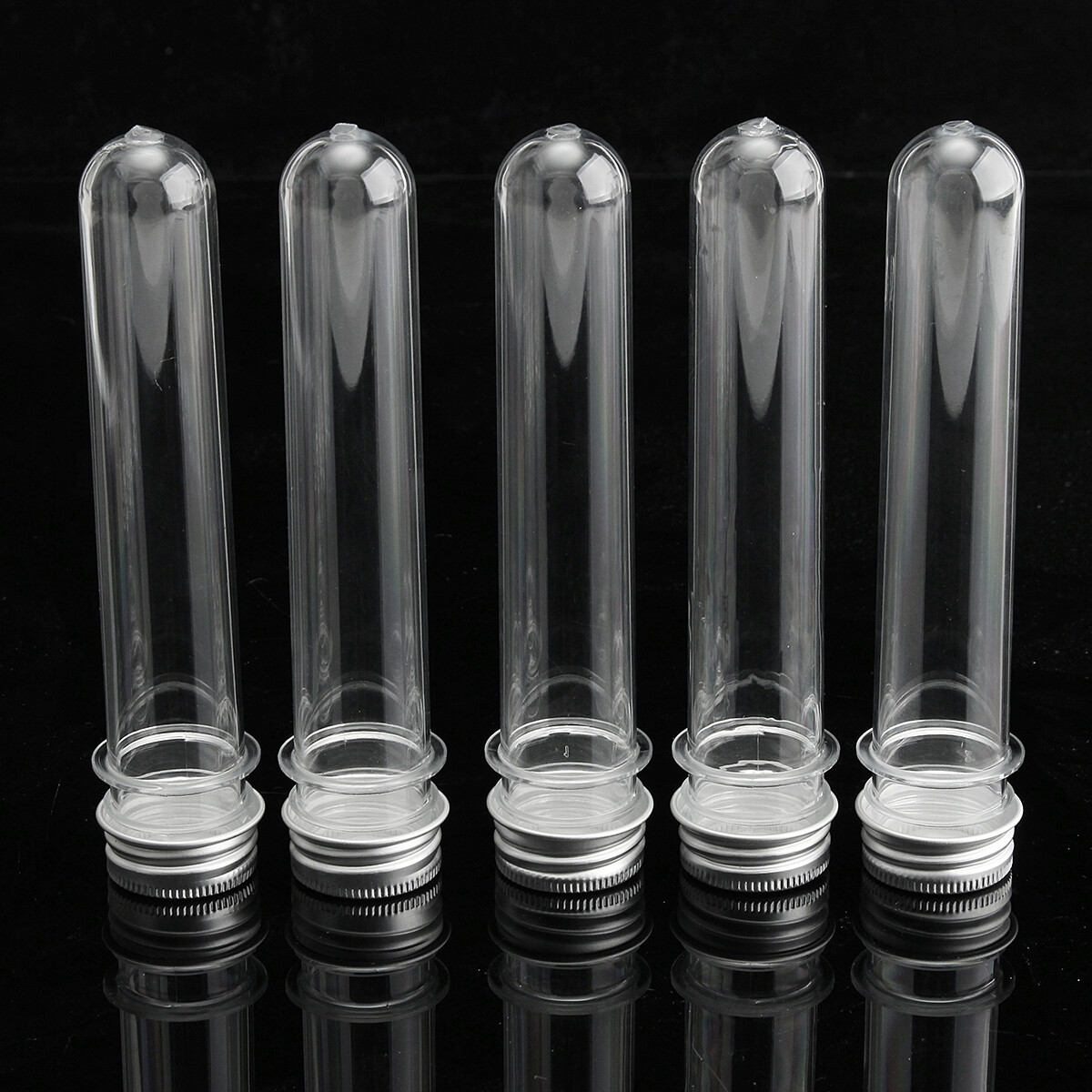 20 Pack 40ml Clear Plastic Test Tubes with Caps for Wedding Favor Storage Lab