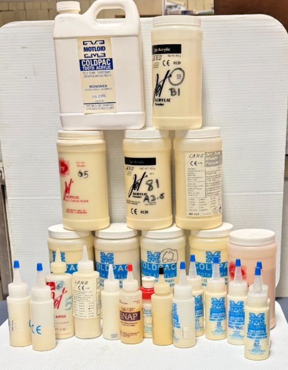 Lot of 24 assorted Dental Acrylic Powders