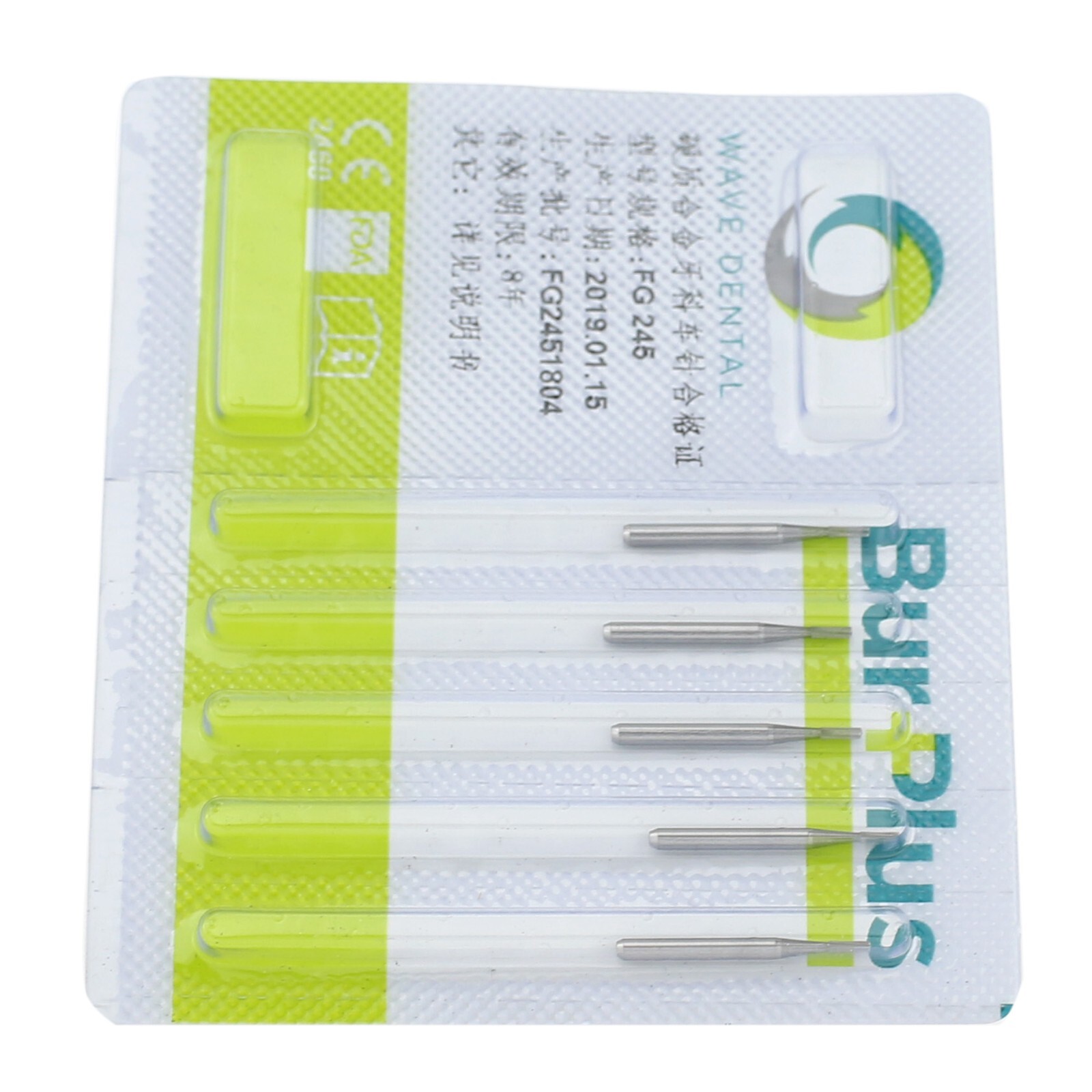 Wave Dental Tungsten Carbide Burs FG245 Friction Grip for High Speed Handpiece