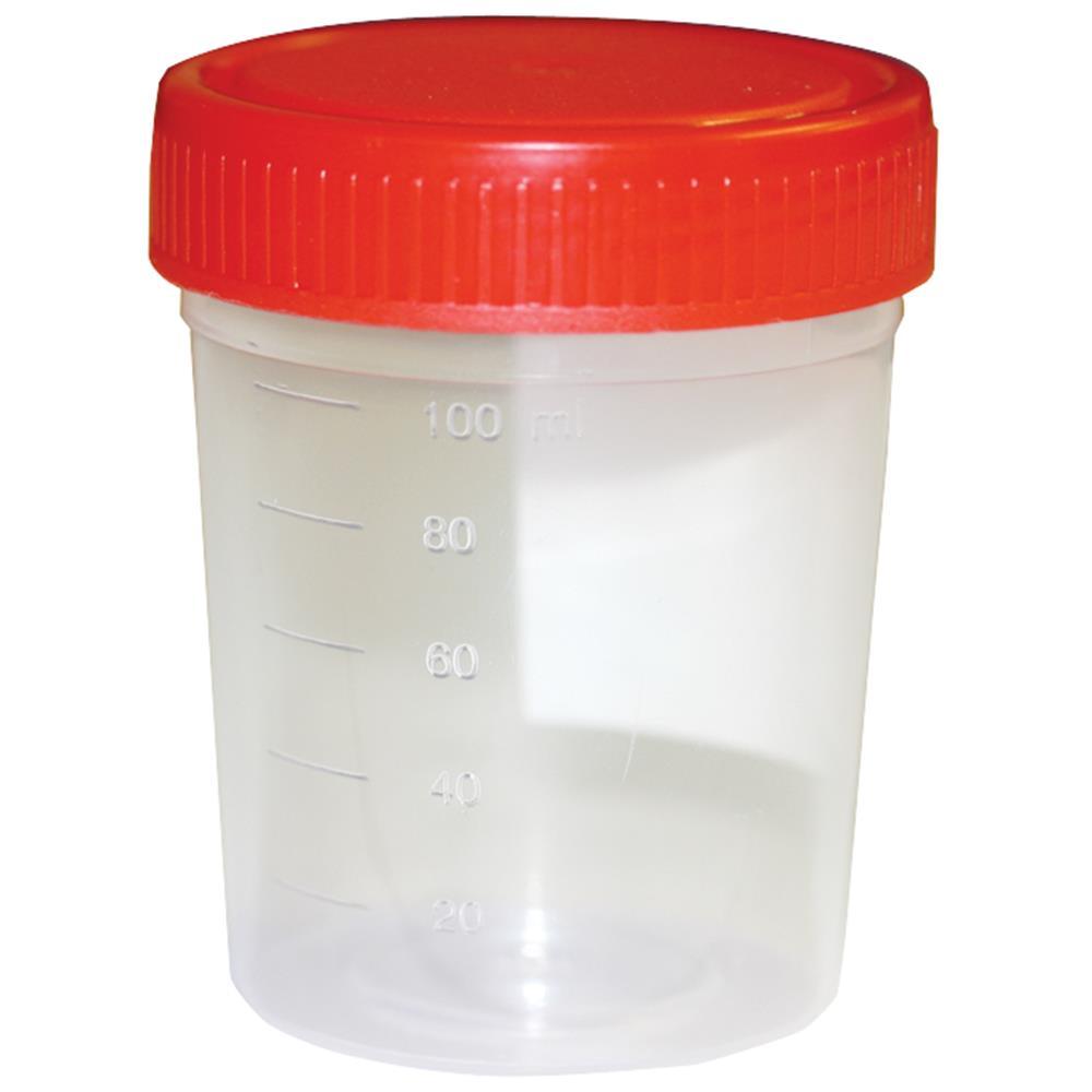 (25) Specimen Cups Urine Collection 120 mL -4oz W/ LID +ID Area