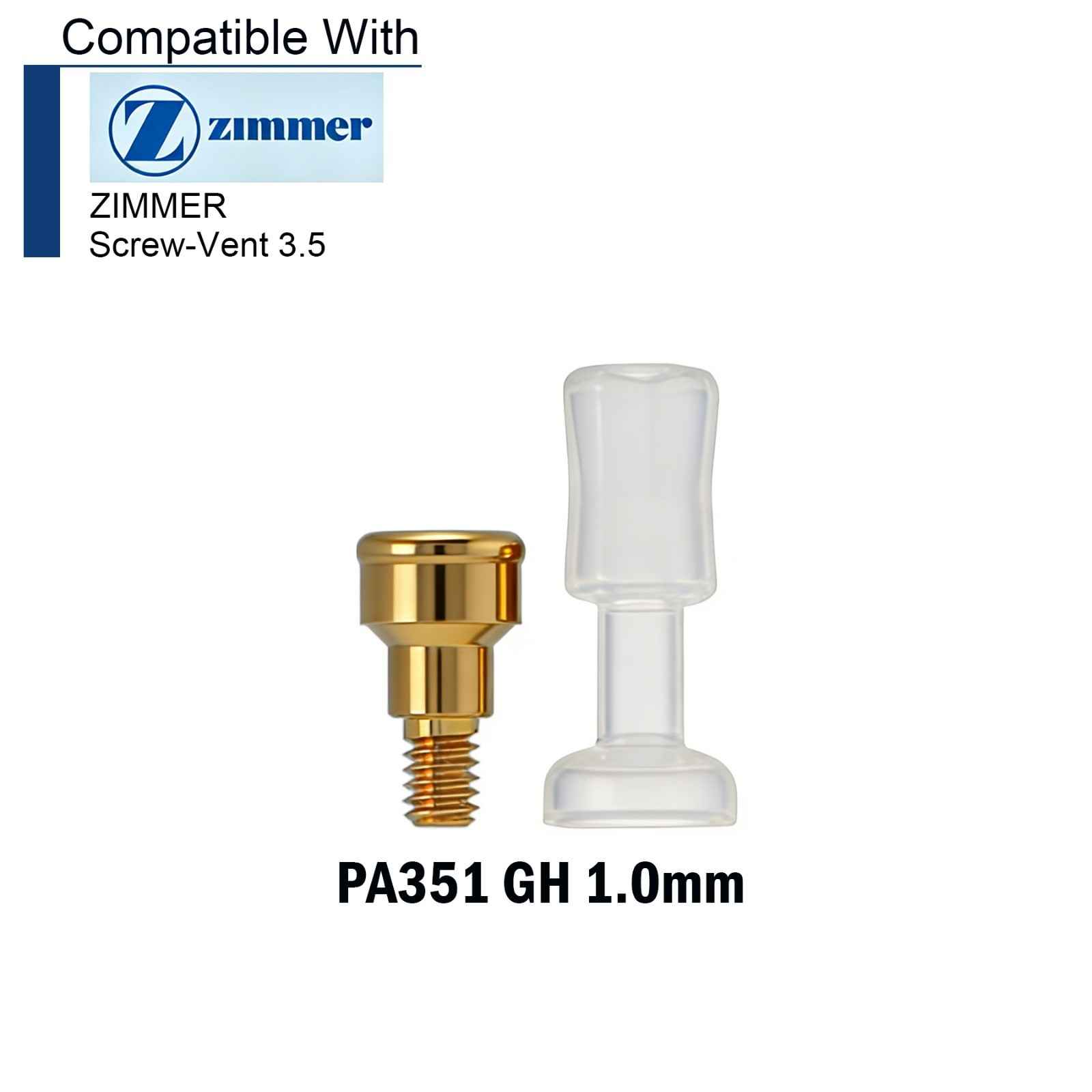 US Dental Locator Abutment for ZIMMER Screw-Vent 3.5/4.5 Platform