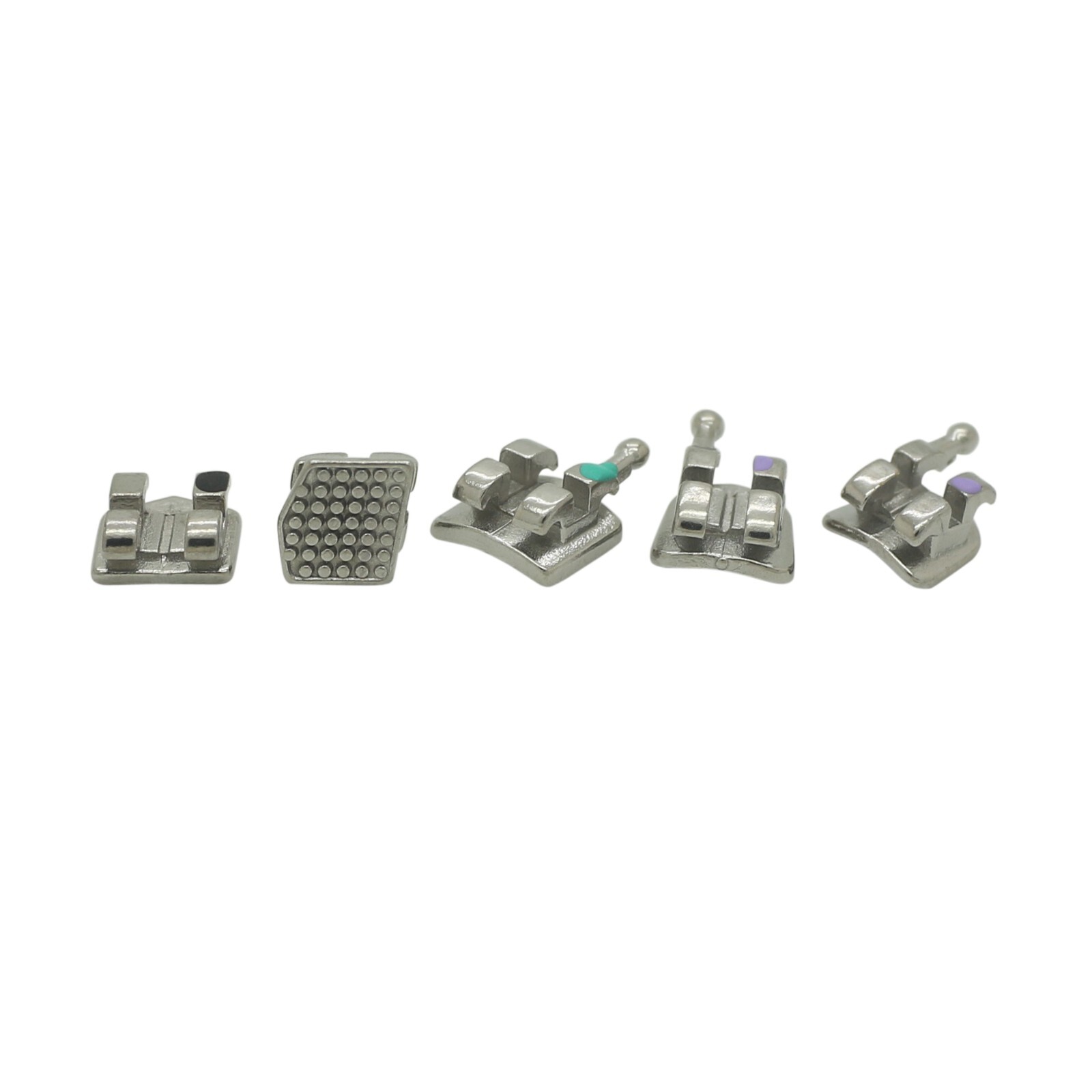 Dental Orthodontic Metal Brackets MIM Mini Braces Roth MBT 022 018 345 Hooks 5-5