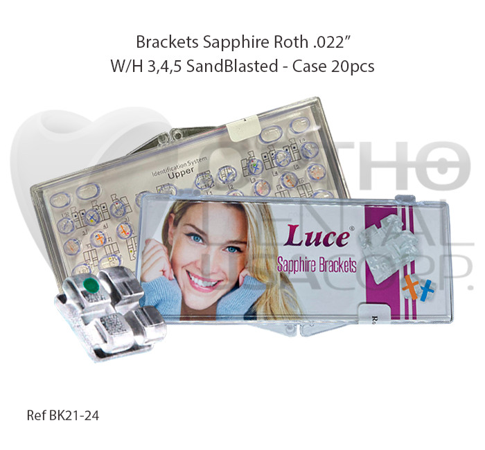 Orthodontic Ceramic and Sapphire Bracket W/H 3, 4, 5 Acrilyc Case USA Seller