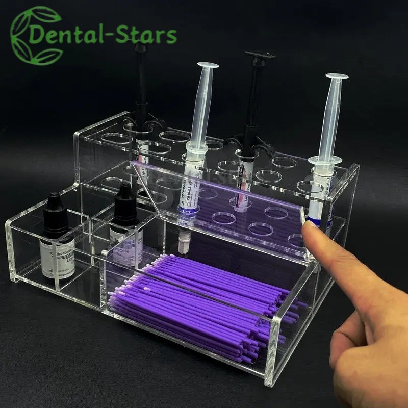 Dental Acrylic Composite Resin Storage Placer Holder Syringe Organizer Dispenser