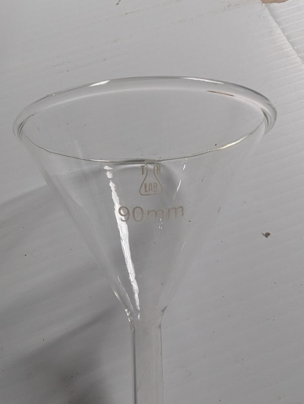 Lab Glass Standard Funnel 90mm Physical Biological Microbiological Laboratory